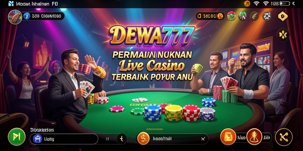 Tampilan gameplay Live Casino DEWA777 yang mendebarkan.