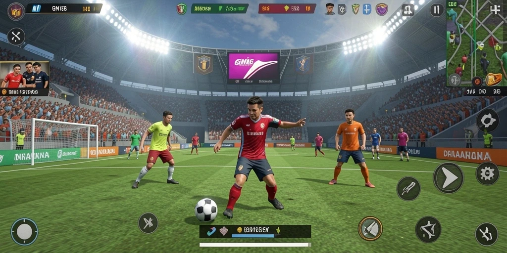 Screenshot game GN168 menampilkan aksi olahraga yang mendebarkan.
