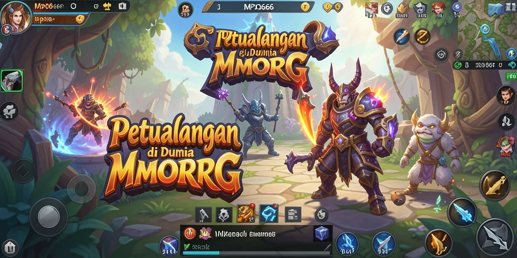 Tampilan gameplay seru MPO666 dengan karakter dan pertempuran epik.
