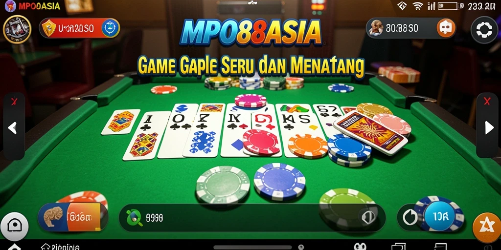Tampilan gameplay Gaple yang seru dan interaktif di MPO88ASIA.