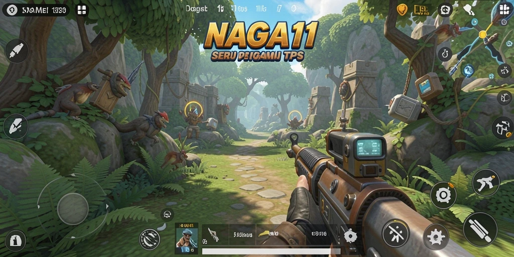 Tangkapan layar menampilkan aksi tembak-menembak intens di NAGA11.