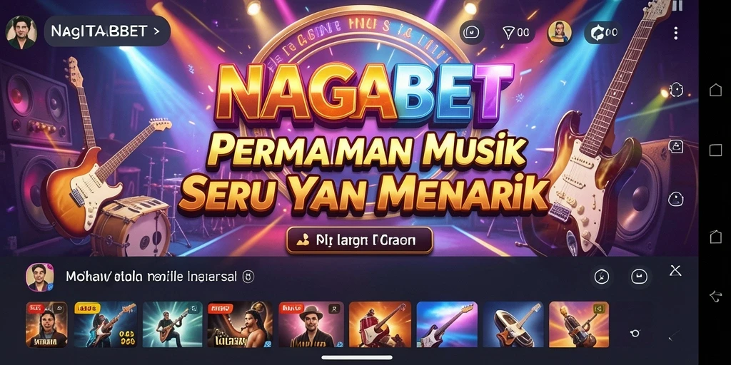 Screenshot NAGITABET menampilkan pemain bermain musik dengan penuh semangat.