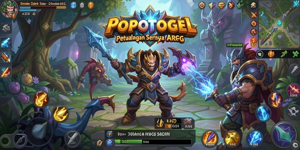 Tampilan seru dari pertempuran ARPG dalam POPOTOGEL.