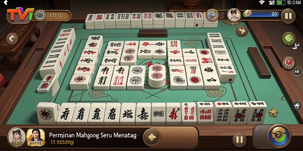 Screenshot gameplay TVTOTO menampilkan aksi seru permainan Mahjong.