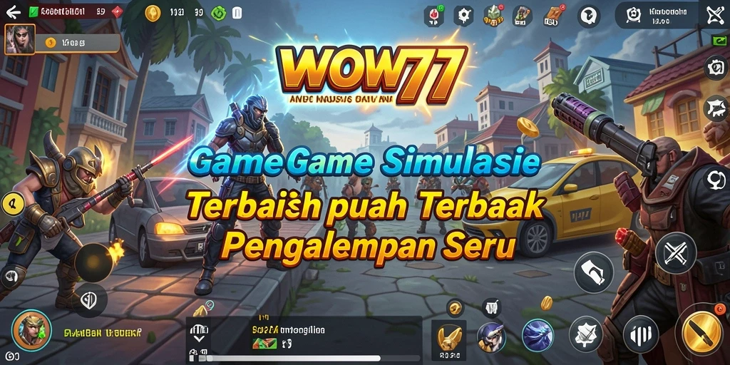 Tampilan gameplay menarik dari WOW77 yang menampilkan dunia simulasi.